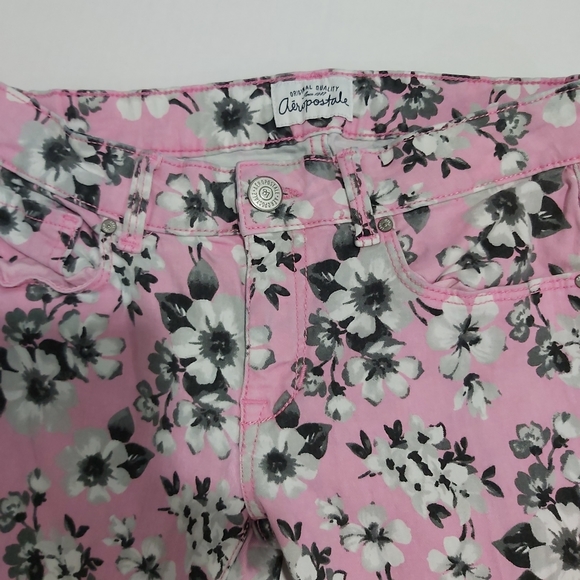 Aeropostale pink floral jegging, size: 5/6 - Picture 2 of 6
